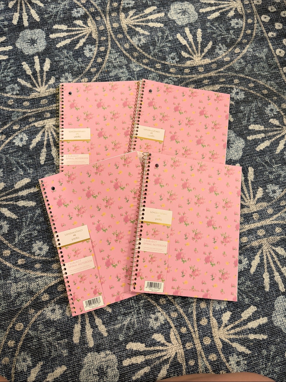 LoveShackFancy x Yoobi Spiral Notebooks Set of 4